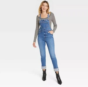 ☀️(24) Universal Thread Women's Denim Overalls Sleeveless Skinny Leg Jumpsuits - Picture 1 of 3