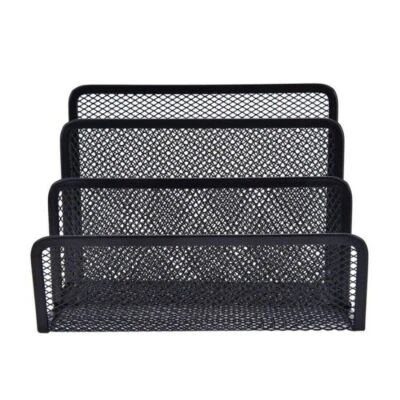 Mesh Letter Paper File Storage Rack Holder Tray Organiser Desktop office Black - Image 1 of 4
