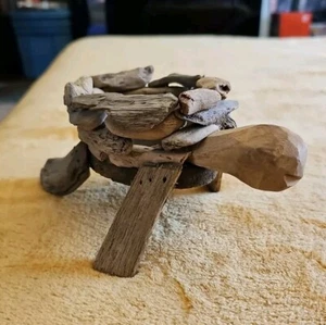 SEA TURTLE Driftwood Art Hand Made Wood Decor Phillipines 7" - Picture 1 of 10