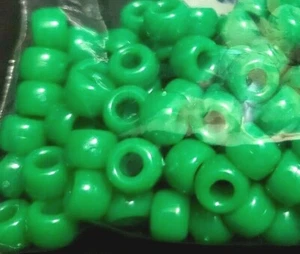 260 Perline di Pony Verde Opaco 6 mm - Foto 1 di 6