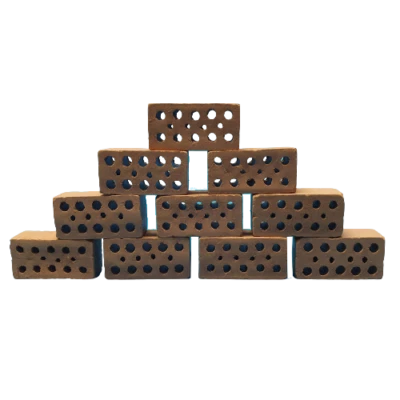 Miniatur-Ziegelsteine (groß) 10 Stück // Höhle Versteck für Garnelen Pflanzen