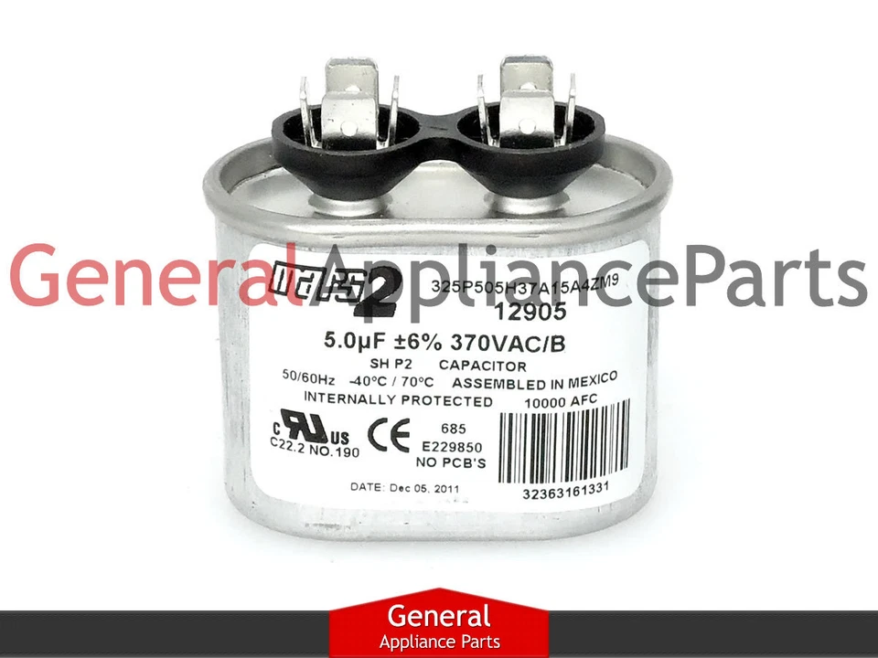 Range Oval Capacitor 5 MFD 370v Fits Dacor # SFA375A14 61009009 A10000AFC 000419