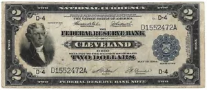 Fr 759 1918 $2 Cleveland FRBN BATTLESHIP - Picture 1 of 2