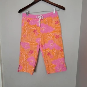 Lilly Pulitzer Girls Floral Tie Waist Capri Youth 14 - Picture 1 of 3
