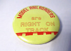 VINTAGE MODEL RAILROADERS ARE RIGHT ON TRACK RAILROAD PIN ~ WE SELL RAILROAD