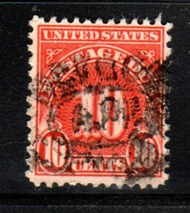 #J84 10 CENTS POSTAGE DUE P/C LOS ANGELES, CA. F-VF USED ff - Picture 1 of 2