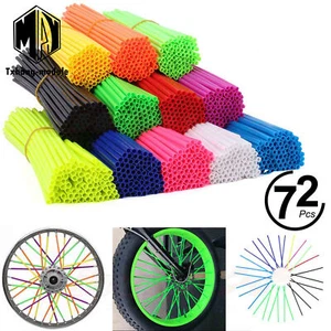 72Pcs Spoke Skins Covers Wheel Rim Protector Wraps For Motocross Dirt Bike A2TM - Picture 1 of 21