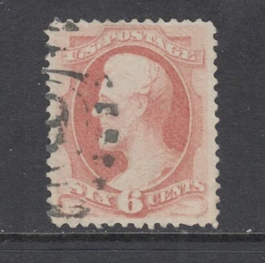 US Sc 159 used 1873 6c dull pink Lincoln F-VF - Picture 1 of 1