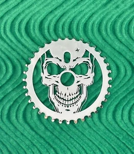 NEW! BICYCLE 36T LASER CUT SKELTION ZOMBIE HEAD SPROCKET. - Picture 1 of 2
