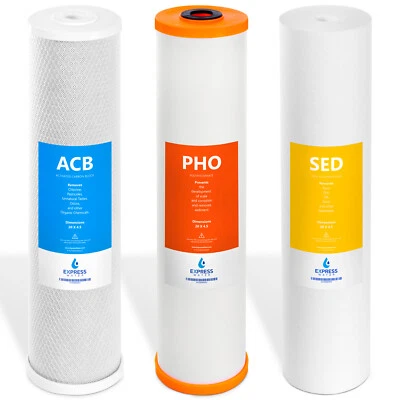 Whole House Replacement Water Filter Set Carbon CTO Phosphate Sediment 5 um - Image 1 of 4
