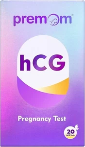 Tiras reactivas de embarazo Premom 20 HCG, detección temprana, rápidas y precisas - Imagen 1 de 9