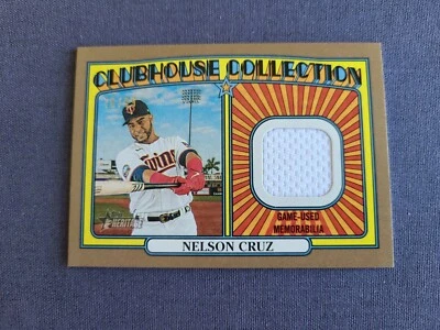  2021 Topps Heritage-NELSON CRUZ--Clubhouse Collection Relics--SP #76/99 Twins  - Image 1 of 3