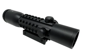 4x28 Tactical Scope Dual Illuminated Mil-Dot Reticle Integrated Accessory Rails - Picture 1 of 6
