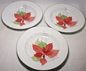 Bloque Spal: POINSETTIA: 3 cuencos de sopa con borde de porcelana 1982 M. Gertzen: EXCELENTE: SIN PRECIO BASE - Imagen 1 de 3