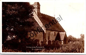 PULBOROUGH SUSSEX HARDHAM KIRCHE ECHTFOTO VINTAGE POSTKARTE - Bild 1 von 2
