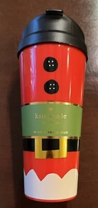 New Kate Spade Santa Suit Thermal Coffee Tumbler Mug 16 Oz Sold Out - Picture 1 of 3