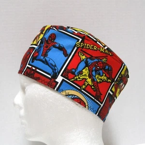 Spiderman Scrub Cap, Surgical Cap, Scrub Hat, Skull Cap, Chemo Cap, One Size - Picture 1 of 4
