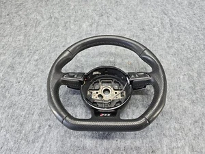 3 SPOKE PERFORATED STEERING WHEEL ASSEMBLY 126K OEM 13-17 AUDI A4 A5 S4 S5 RS5 - Picture 1 of 14