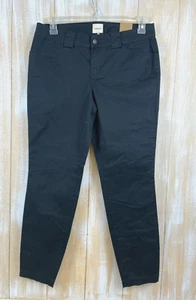 GH Bass & Co Pants Women's Size 10 Black Tapered Ankle Chino's Mid Rise NWT - Picture 1 of 9