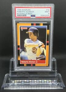 1988 Donruss Baseball's Best #42 Roberto Alomar Padres Rookie RC HOF PSA 9 Mint