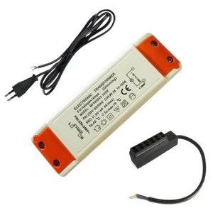 12V Halogen Trafo | Transformator | elektronisch | 105W Max | Mit 230V Zuleitung - Bild 1 von 1