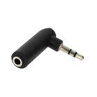 Audio Jack Adapter 3.5mm Male To Jack 3.5mm Female His Clear Angled Black
