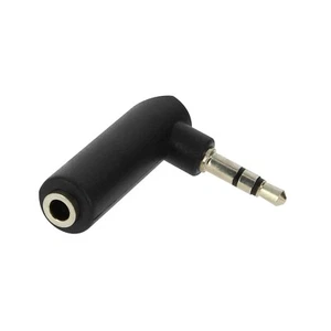 Adattatore Audio Jack 3.5mm Maschio Per Femmina Suono Chiaro Gomito Nero - Foto 1 di 5