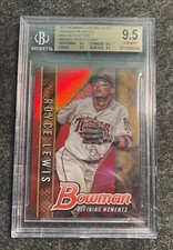 ROYCE LEWIS 2017 BOWMAN CHROME DRAFT Red Refractor #1/5  DEFINING MOMENT BGS 9.5