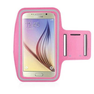 S6/S6 Edge/HTC M9 Light Pink Jogging, Running Armband Case - Picture 1 of 4