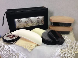 pochette pelle e argento set scarpe - Foto 1 di 3