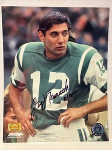 JOE NAMATH Gesicht signed HANDSIGNIERT NY JETS 8x10 Foto mit Holo - Bild 1 von 2
