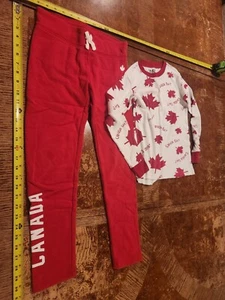 Canada Boys Pajamas Set Youth Sz 10 Long Sleeve Pants Cotton #S17 - Picture 1 of 2