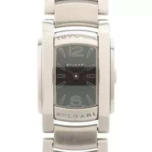 Bvlgari Assioma AA26S SS QZ Black Dial - Picture 1 of 7