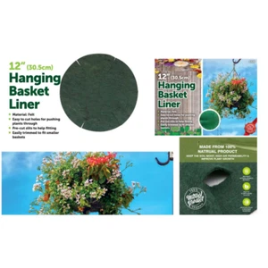 Green Jute Hanging Basket Liners Natural Durable  3 Sizes (12", 14", 16") New - Picture 1 of 11