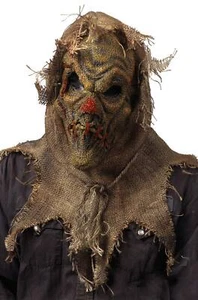 Brand New Evil Scarecrow Costume Mask - Brown - Picture 1 of 2