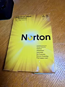 Norton Antivirus 2010 Antispyware CD Windows 7 Windows Vista Windows XP - Picture 1 of 6
