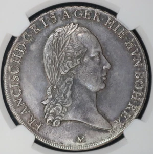 1793 M Mailand 1 Kronenthaler Taler NGC AU, Dr. Max Blaschegg Coll. - Bild 1 von 4