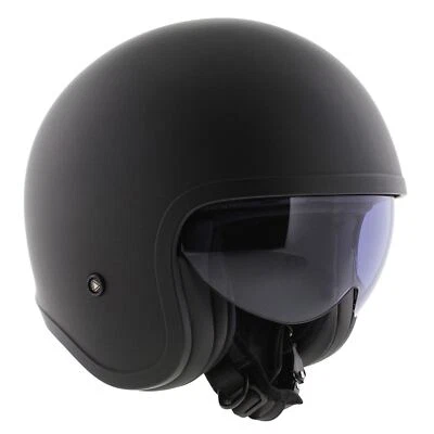 LS2 OF599 Spitfire II single mono matt black - Open Face helmet motorcycle sc... - Bild 1 von 4