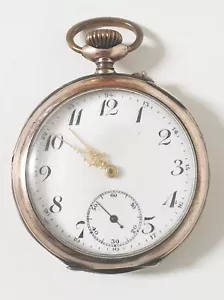 OROLOGIO DA TASCA ABBI '20/'30 IN ARGENTO 800 RIFINITURE COLOR ORO FUNZIONANTE - Imagen 1 de 8
