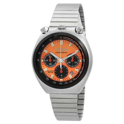 Citizen Chronograph Quartz Orange Dial Unisex Watch AN3660-81X - Image 1 of 4