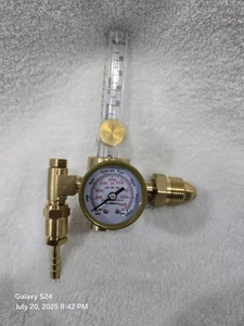 Medidor de flujo, medidor regulador CGA580 0 a 60 SCFH medidor de flujo de gas de soldadura, MIG/TIG - Imagen 1 de 6