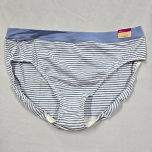 Pantalone hipster Lane Bryant Cacique cotone blu bianco a righe taglia 22/24 NUOVO - Foto 1 di 4