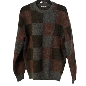 New Zara Wool Alpaca Blend Men’s Gray Plaid Sweater Large 9598/313 - Picture 1 of 8