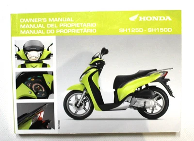Genuine 2008 Honda SH125 D / SH150 D / Owners Manual GB, IT, ES 37KTFE10 - Image 1 of 4