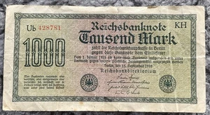 Geldschein Reichsbanknote 1922 Tausend Mark - Bild 1 von 2