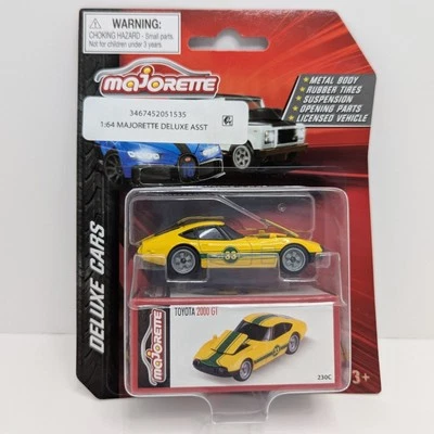 Coche Majorette Deluxe Toyota 2000 GT amarillo diecast Real Riders Japón JDM Foto 1 de 4