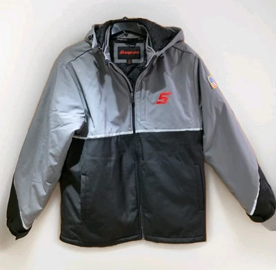 SNAP-ON XL Quilt-Lined Insulated Jacket Gray/Black with Removable Hood New - Image 1 of 3