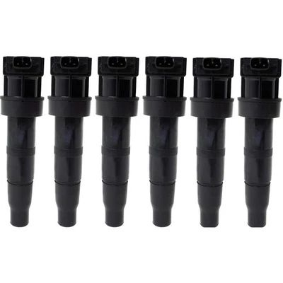 Set of 6 Ignition Coils Front Driver & Passenger Side Outer Exterior Outside - Image 1 of 4