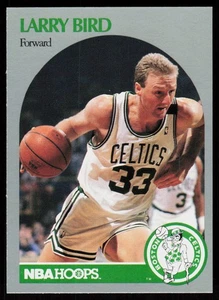 1990-91 Hoops Larry Bird #39 BASKETBALL CARD Boston Celtics - Picture 1 of 2