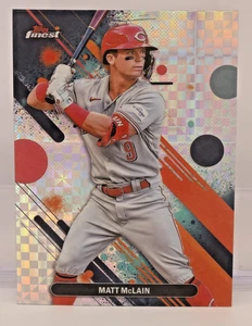 2025 Topps Finest Baseball Matt McLain #57 Common, Checkerboard Refractor - Picture 1 of 2